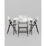 Комплект раскладного стола и стульев Кейт белый