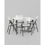 Комплект раскладного стола и стульев Кейт белый