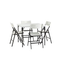 Комплект раскладного стола и стульев Кейт белый