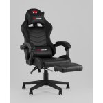 Кресло спортивное TopChairs Prophet с оттоманкой черный