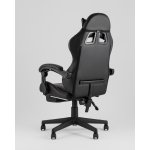 Кресло спортивное TopChairs Prophet с оттоманкой черный