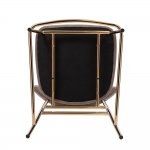 Стул полубарный Elle латте с золотыми ножками