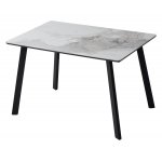 Стол ТИК ТАК 120 PANDORA LIGHT, керамика / Черный каркас М-City