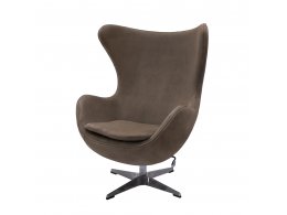 Кресло EGG STYLE CHAIR латте, искусственная замша FR 0647