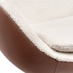 Кресло EGG STYLE CHAIR коричневый, белый, экокожа