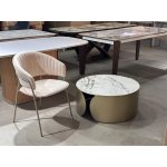 Стол журнальный BRANT KL-188 Контрастный мрамор матовый, итальянская керамика/ Шампань, ®DISAUR