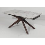 Стол EDER 160 GLOSS COLD JADE SOLID CERAMIC / Орех, ®DISAUR