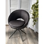 Стул ANABEL 360 град. поворот Черный  Maison 99# / OTE COBBLE 457 / серый каркас, ®DISAUR