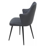 Стул HERMAN 360 град. Barkhat 3 Графит, велюр без пальчиковый / черный каркас М-City