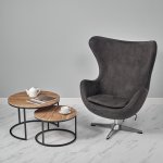 Кресло EGG STYLE CHAIR зеленый, искусственная замша