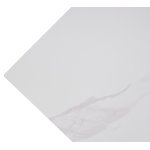 Стол НЕО-2 120 MATTE БЕЛЫЙ МРАМОР, керамика / Черный каркас, М-City