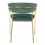 Стул Turin мятный с золотыми ножками