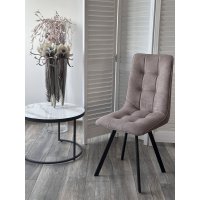 Стул ДАРЛИНГ 360 град. поворот. B5 Капучино, велюр / черный каркас, М-City