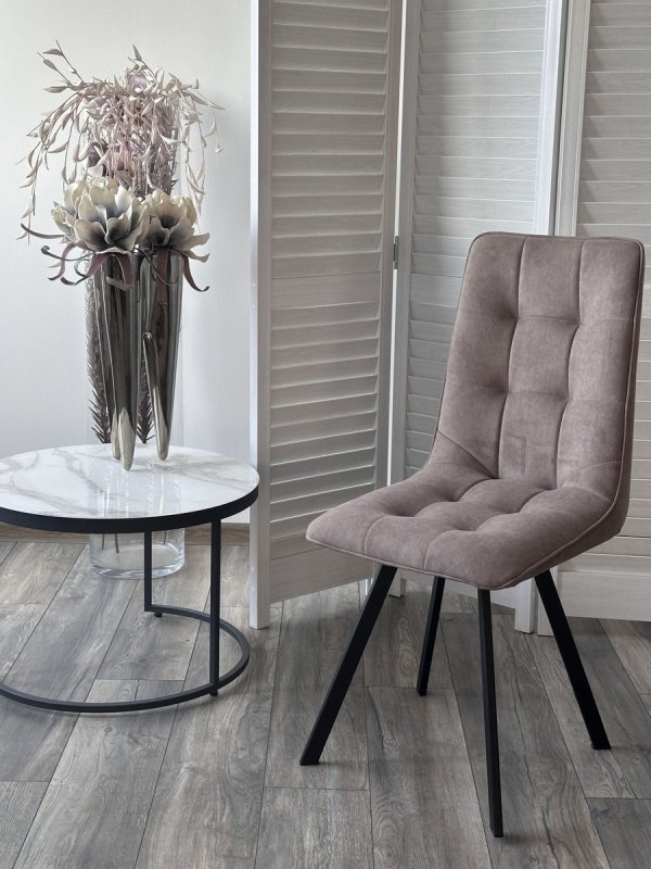 Стул ДАРЛИНГ 360 град. поворот. B5 Капучино, велюр / черный каркас, М-City