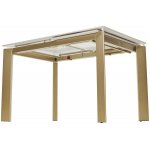 Стол CORNER 120 GLOSS LUXURY PANDORA SOLID CERAMIC / шампань, ®DISAUR