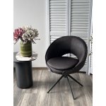 Стул ANABEL 360 град. поворот Черный  Maison 99# / OTE COBBLE 457 / серый каркас, ®DISAUR
