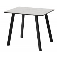 Стол ТИК ТАК 90  ОНИКС, керамика / Черный каркас М-City