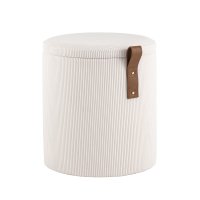 Пуф Руни S с ящиком вельвет белый