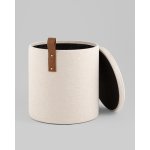 Пуф с ящиком Эркки рогожка S белый