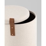 Пуф с ящиком Эркки рогожка S белый