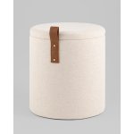 Пуф с ящиком Эркки рогожка S белый