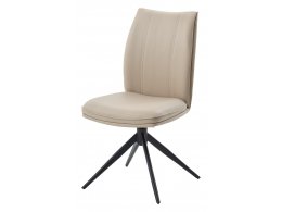 Стул YOHAN 360 град. поворот. HF017-02 Бежевый, экокожа / Черный, ®DISAUR
