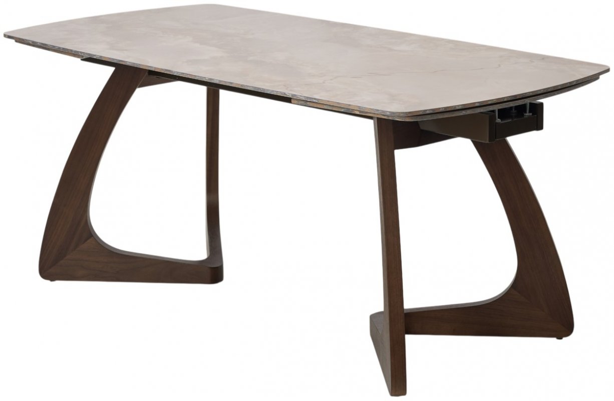 Стол DAKAR 180 GLOSS AMBER JADE SOLID CERAMIC / Орех, ®DISAUR Стол DAKAR 180 GLOSS AMBER JADE SOLID CERAMIC / Орех, ®DISAUR