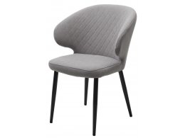Стул ХИЛТ, цвет B22 Серый, велюр / черный каркас М-City