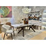 Стол КИРАН (KIRAN) 180 цвет ПАНДОРА (GLOSS LUXURY PANDORA SOLID CERAMIC) / Орех темный, ®DISAUR