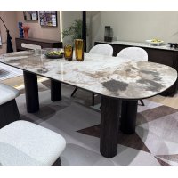 Стол PINO 210 цвет CA035, керамика / Темный орех, ®DISAUR