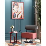 Журнальный столик Arwel металл бордовый