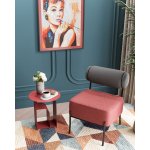 Журнальный столик Arwel металл бордовый