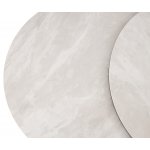 Стол RUBEN 132 TL-109 Серый мрамор, испанская керамика, стекло / Латте, ®DISAUR