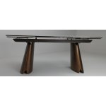 Стол IMBERT 180 GLOSS PATAGONIA, керамика на стекле/ брашированный каркас, цвет медный, ®DISAUR