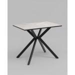 Стол Мармер мини нераскладной 90х60х75 см, столешница IT.MID.GRAY, подстолье металл черный