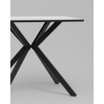 Стол Мармер мини нераскладной 90х60х75 см, столешница IT.MID.GRAY, подстолье металл черный