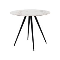 Стол Ники круглый столешница керамика Ice Jade 900