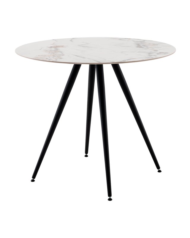 Стол Ники круглый столешница керамика Ice Jade 900