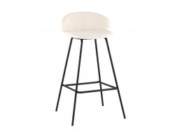 Стул барный Nita букле молочный