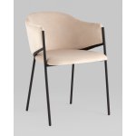 Стул Brace велюр молочный Стул Brace велюр молочный