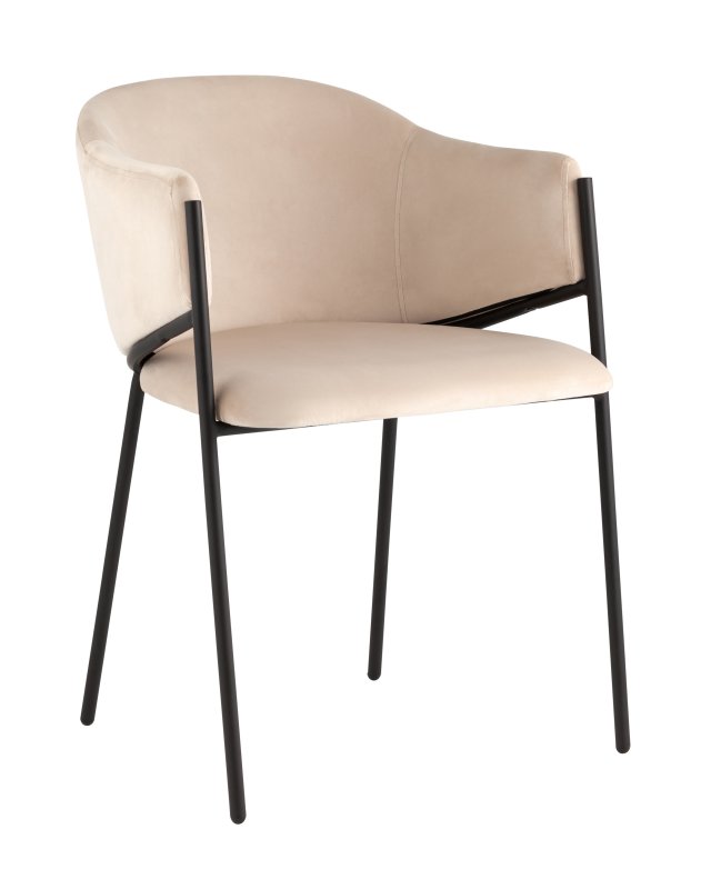 Стул Brace велюр молочный Стул Brace велюр молочный