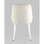 Стул Диана велюр кремовый ножки белые 4 шт