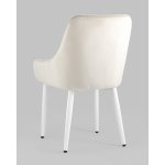 Стул Диана велюр кремовый ножки белые 4 шт