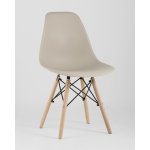 Стул Eames Style DSW бежевый x4 (разборный каркас)