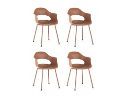 Стул Lady пластик коричневый 4 шт.