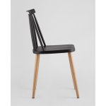 Стул Морган пластиковый черный 4 шт