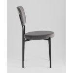 Стул обеденный Барбара велюр серый
