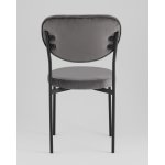 Стул обеденный Барбара велюр серый