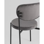 Стул обеденный Барбара велюр серый