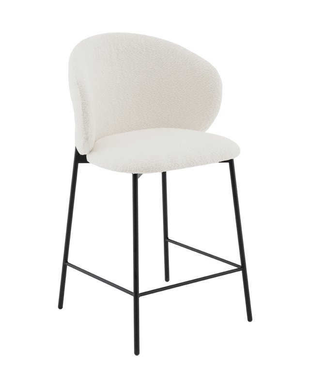 Стул полубарный Блейз букле белый